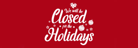 HOLIDAY CLOSURE 2018