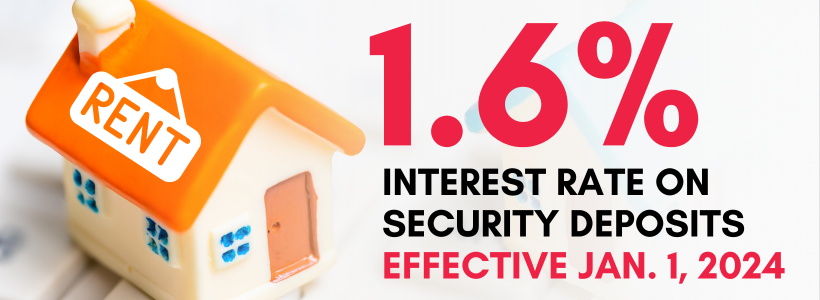 Rental Interest rate on security deposit hike