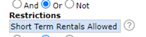 Restrictions search in Matrix™