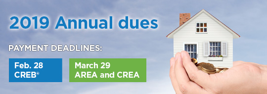2019 annual dues banner